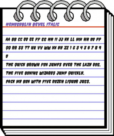 Hemogoblin Bevel Italic Italic animated font preview