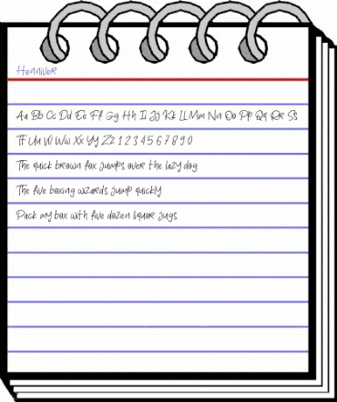 Henniver Regular animated font preview