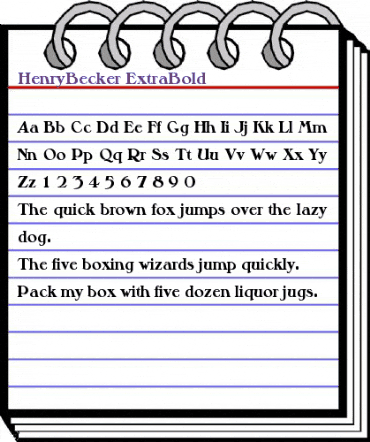 HenryBecker-ExtraBold Regular animated font preview