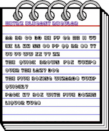 Hetrz Elegant Regular animated font preview