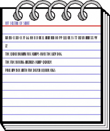 HFF Sultan of Swat Regular animated font preview