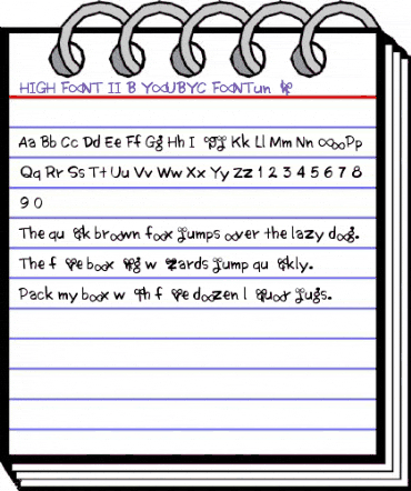 HIGH FONT II B YOUBYC_FONTunik Regular animated font preview