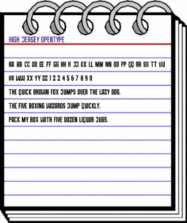 High Jersey Regular animated font preview