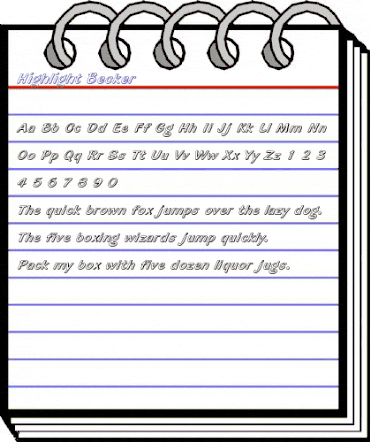 Highlight Becker Regular animated font preview