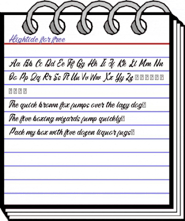 Hightide Regular animated font preview