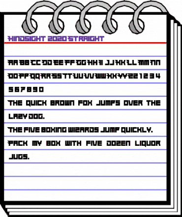 Hindsight 2020 Straight Regular animated font preview