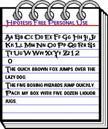 Hipotesis Free Personal Use Regular animated font preview