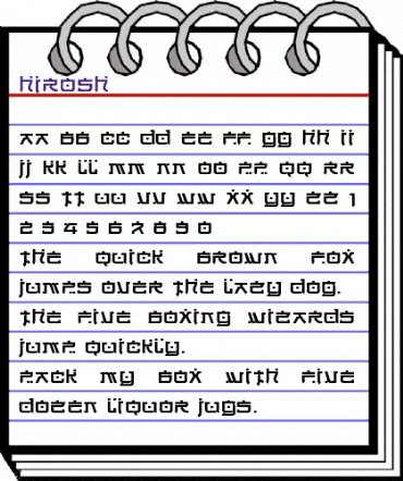 Hirosh Normal animated font preview