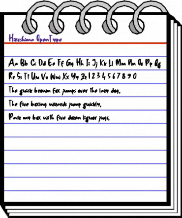 Hiroshima Regular animated font preview