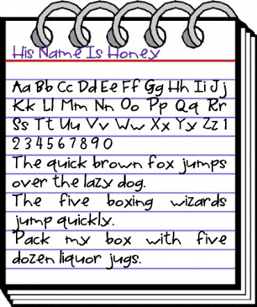 His Name Is Honey Regular animated font preview