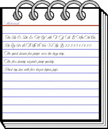 Historical Regular animated font preview