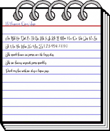 Hi Virginia Regular animated font preview