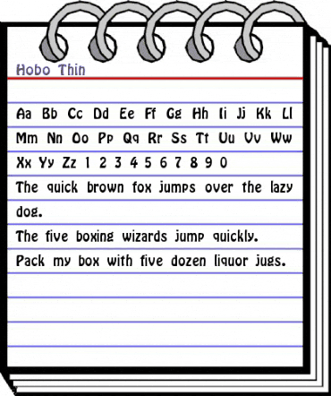 Hobo-Thin Regular animated font preview