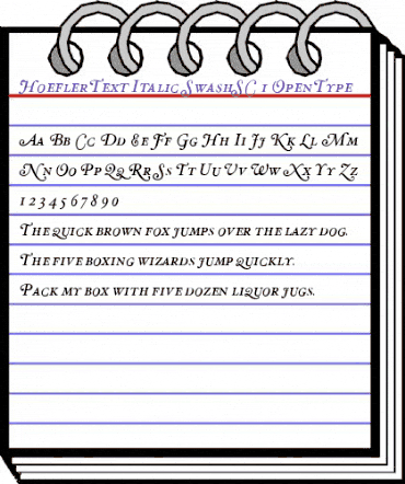 HoeflerText-Italic-SwashSC Regular animated font preview