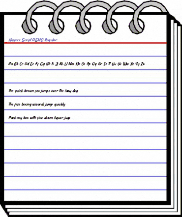 Hoffers Script DEMO Regular animated font preview