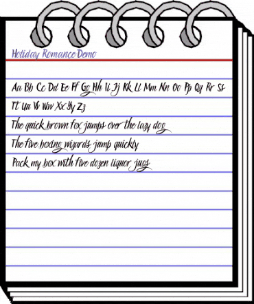 Holiday Romance Demo Regular animated font preview