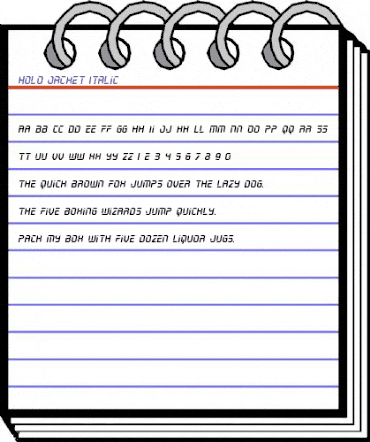 Holo-Jacket Italic Italic animated font preview