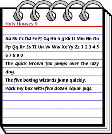 Holy Houses 9 Regular animated font preview