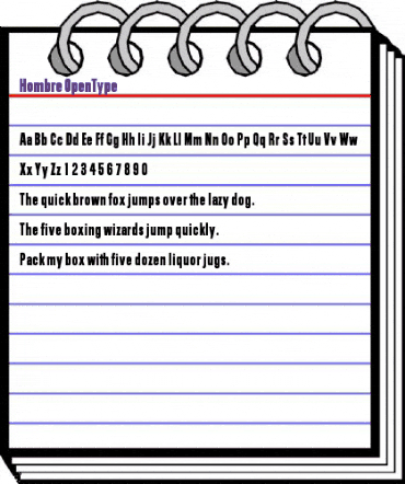 Hombre Regular animated font preview