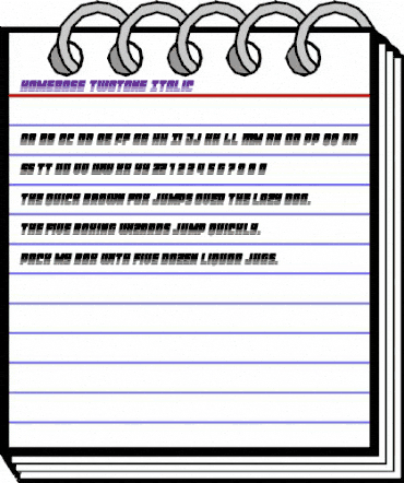 Homebase Twotone Italic Regular animated font preview