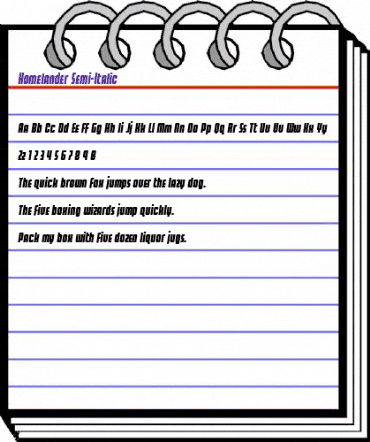 Homelander Semi-Italic Regular animated font preview