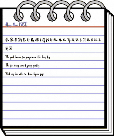 Honey Moon FREE Regular animated font preview