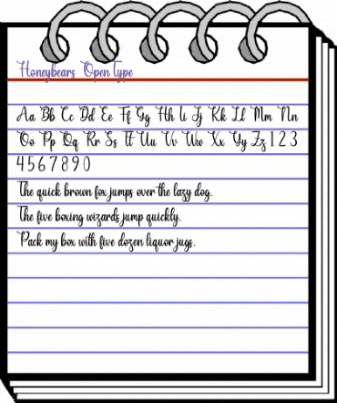 Honeybears Regular animated font preview