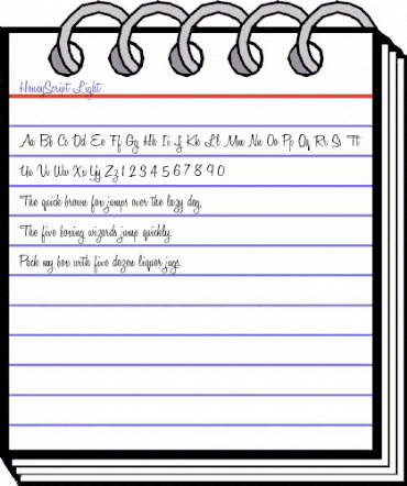 HoneyScript Light animated font preview