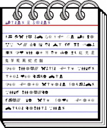 Hong's 3 Dings Regular animated font preview