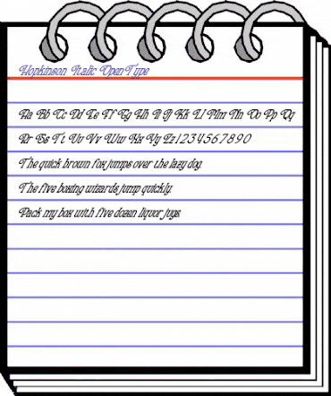 Hopkinson Italic Regular animated font preview