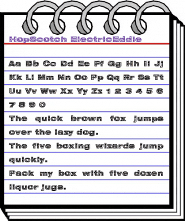 HopScotch 'ElectricEddie' Regular animated font preview