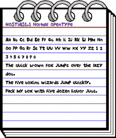 HOSTIAS1.1 Normal animated font preview