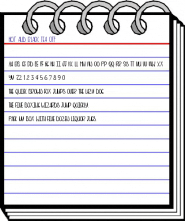 Hot and Black Tea Regular animated font preview
