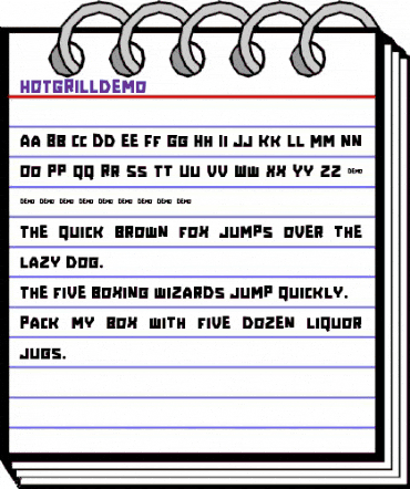 HOT GRILL demo Regular animated font preview
