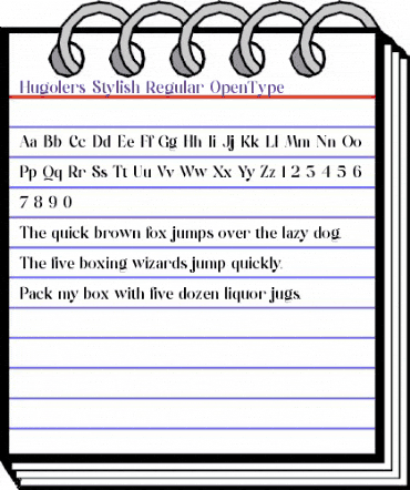 Hugolers Stylish Modern Regular animated font preview