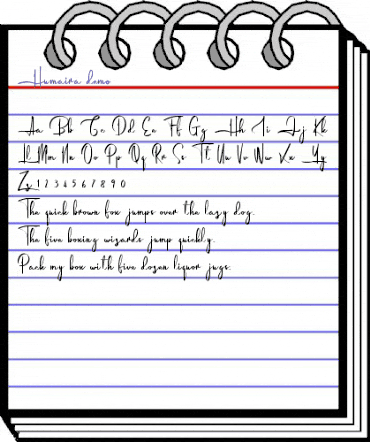 Humaira Demo Regular animated font preview
