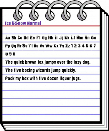 Ice-&Snow Normal animated font preview