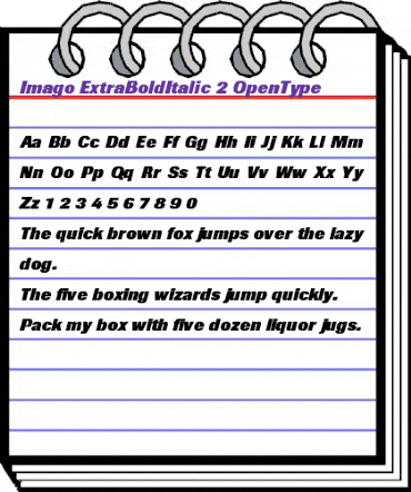 Imago Regular animated font preview