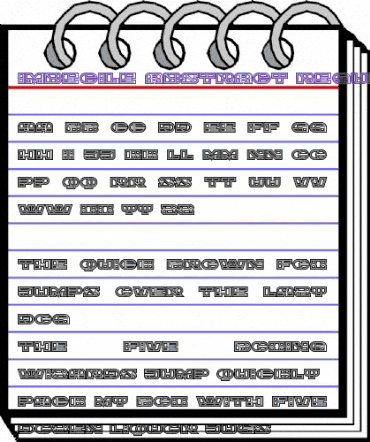 Imbecile Abstract Regular animated font preview