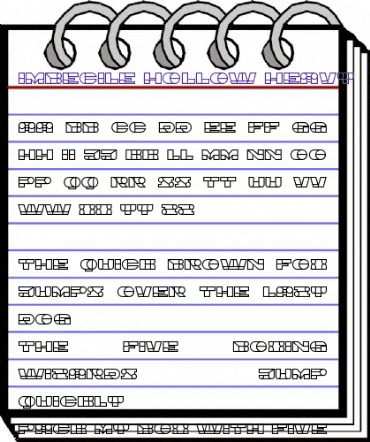 Imbecile Hollow Heavy animated font preview