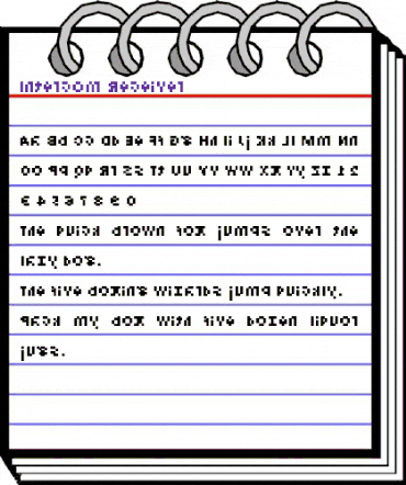 Intercom Receiver animated font preview
