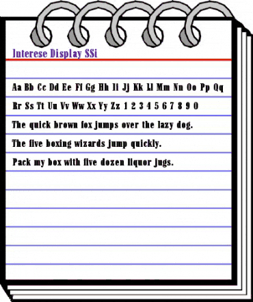 Interese Display SSi Regular animated font preview