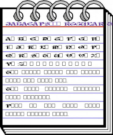 JabaCaps105 Regular animated font preview