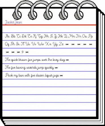 Jack&Jean Regular animated font preview