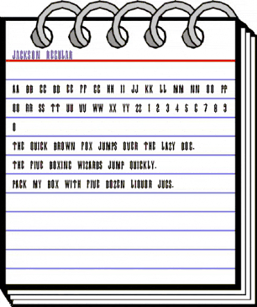 JACKSON Regular animated font preview