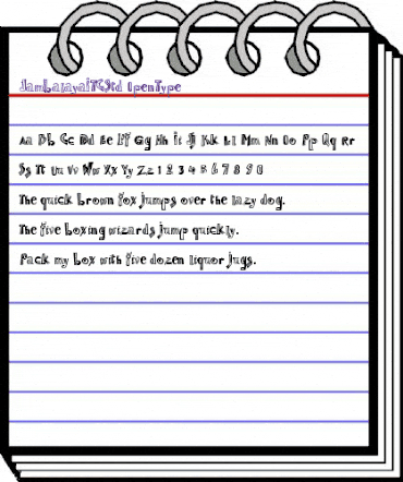 Jambalaya ITC Std Regular animated font preview