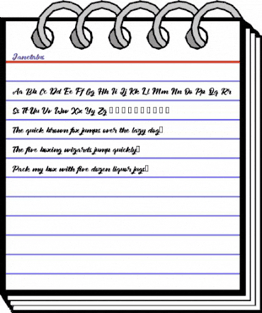 Janetalus Regular animated font preview