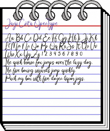 Janji Cinta Regular animated font preview