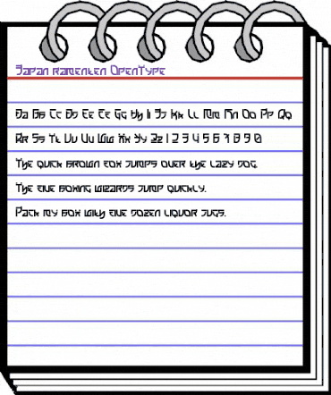 Japan ramenten Regular animated font preview