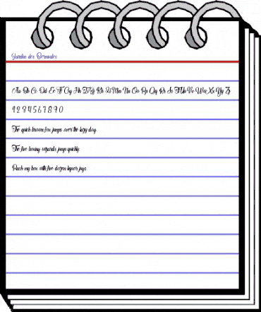 Jardin des Bermudes Regular animated font preview